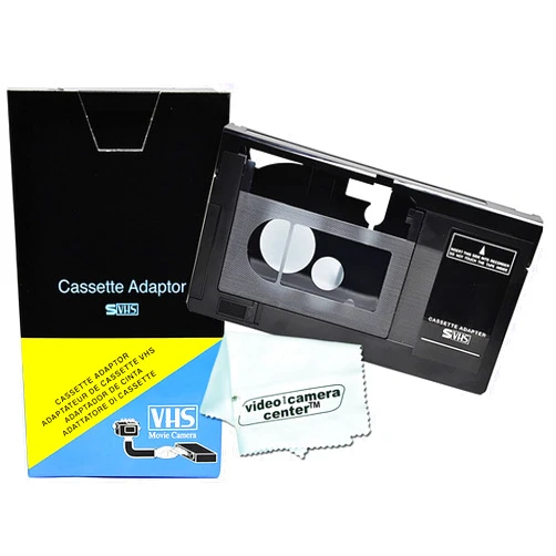 VCC Motorized VHS-C Cassette Adapter For JVC C-P7U CP6BKU C-P6U,Panasonic PV-P1,RCA VCA115 + 1 VCC113 Micro-Fiber Cloth™
