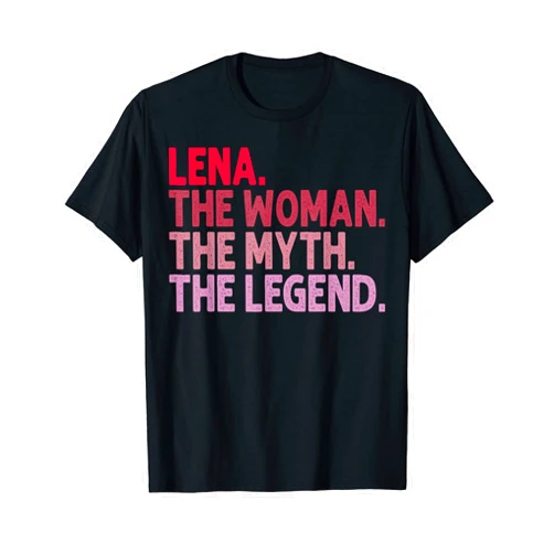 Birthday Personalized Tees For Women Vintage Lena The Woman The Myth The Legend Personalized Birthday T-Shirt