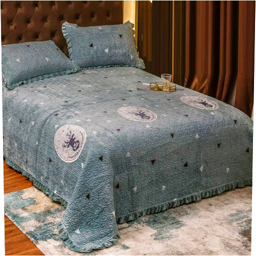 Wsdhswhdhsdsds High-end Bedspread Bed Throws Blankets Milk Velvet Down Cotton Quilt Multifunction Lets 3PCS Set Thicken Keep Warm Bed Sheet with 2 Pillowcases K-Queen:230x250CM+50x70CMx2 (J Queen:230x250CM+50x70CMx