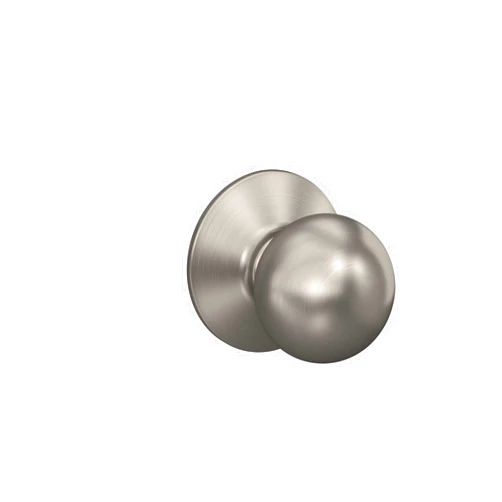 Schlage F10 ORB 619 Orbit Door Knob, Hall & Closet Passage Lock, Satin Nickel