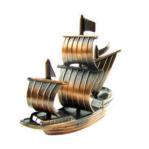TG Treasure Gurus Bronze Metal Spanish Galleon Die Cast Pencil Sharpener