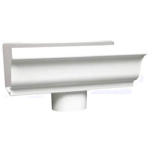 AMERIMAX HOME PRODUCTS 19010 4-Inch Galvanized End/Drop, White