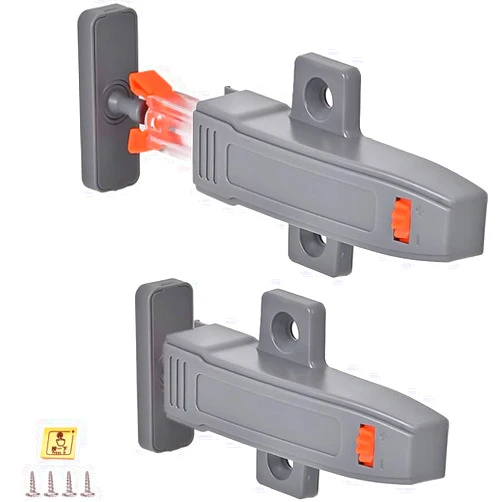 CBRIVE Self-Closing Push to Open Cabinet Hardware CBRIVE® 2 Pack Push to Open Door Latch Heavy Duty Push Latches for Hidden Door Push Release Drawer Pull Touch Lock Tip On RV Closet Close Strong Pop Out