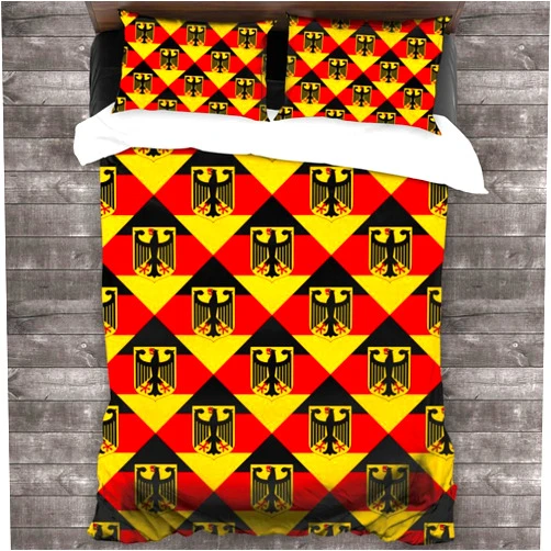Attducza Germany Flag 3-Piece Bedding Set 86