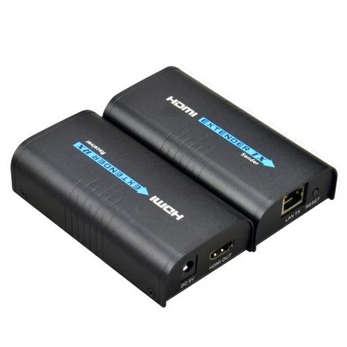 Mirabox HDMI Extender 400ft(120m),1 to Many Over IP LAN Switch,1080P@60Hz Full HD Video and Audio by Single Cat5 Cat5e Cat6 Cat6e Cat7 Cable,Transmitter and Receiver
