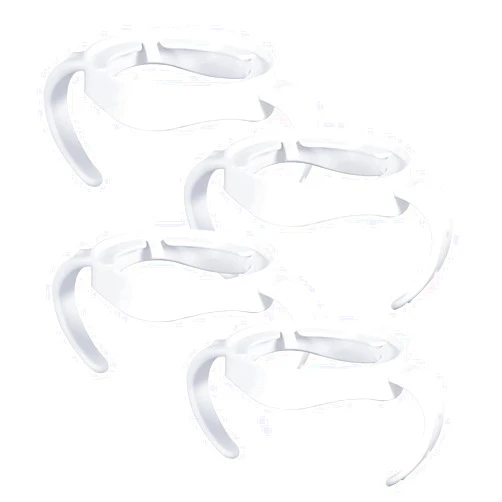 ROPOSY 4 Pack Compatible Baby Bottle Handles for Philips Avent Natural Baby Bottles,Baby Bottle Holder - White