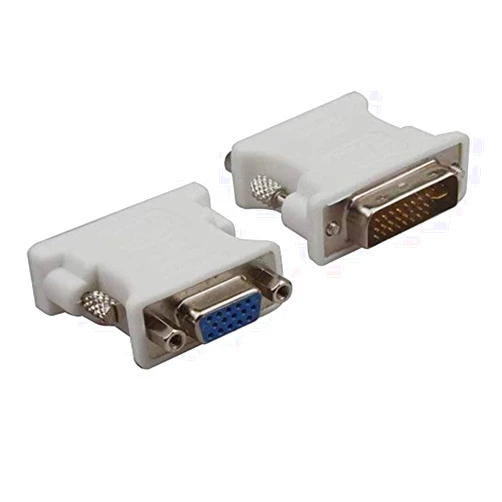 LINESO 2Pack DVI-I (24+5) Male to VGA Female Adapter (HDD15Pin,RGB15Pin) White