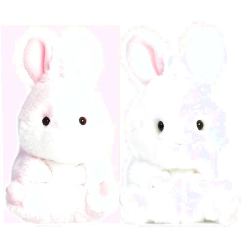 Aurora Rolly Pets Bundle - Set of 5 Inch Plush Bunnies (Pink & White)