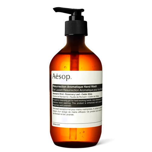 Aesop Resurrection Aromatique Hand Wash | 500mL/17.99 oz All Natural Hand Wash | Liquid Hand Soap for All Skin Types | Paraben-Free, Cruelty-Free & Vegan Scented Hand Wash for Men & Women 17.99 Fl Oz (Pack of 1)