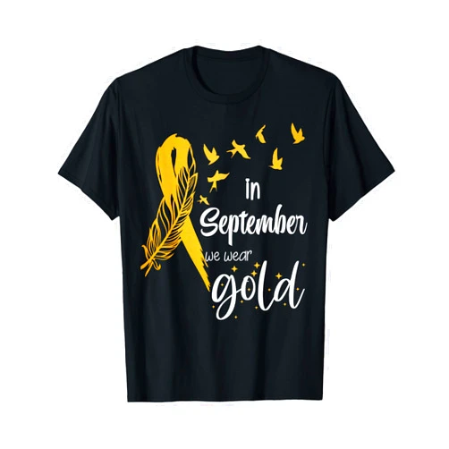 Childhood Cancer Awareness September 2024 Shop In September We Wear Childhood Cancer Awareness Ribbon 2024 T-Shirt