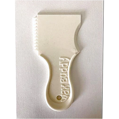 Wax Buddy Wax Comb-The Original, WhiteIII 100% Recycled Plastic, 3-in-1 surf Tool: Scraper, Comb, Cupped Rail Cleaner. Also in Black, Sage Green, & Lt Blue.