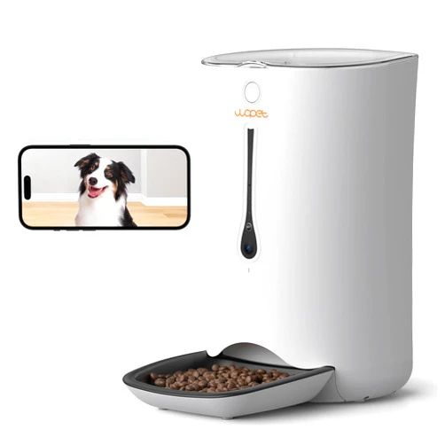 WOPET 7L Automatic Dog Feeder with Camera, 5G WiFi Automatic Cat Food Dispenser, Automatic Cat Feeder with Timer Programmable, HD Camera for Voice and Video Recording
