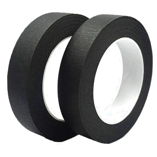 Zo.Yehaa Black Painters Tape 1 inch Wide, Black Masking Tape 1 inch X 55 Yards 2 Rolls, 300FT Total, Black Tape for Arts DIY Crafts Painting Labeling Decoration School Projects Home Office