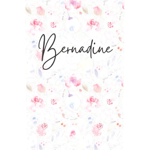 Happy Day Publishing Bernadine Notebook: Floral Bernadine Journal, flowery Pattern Notepad, Bernadine Diary Lined Paper, 6 X 9 Inch, 120 Pages