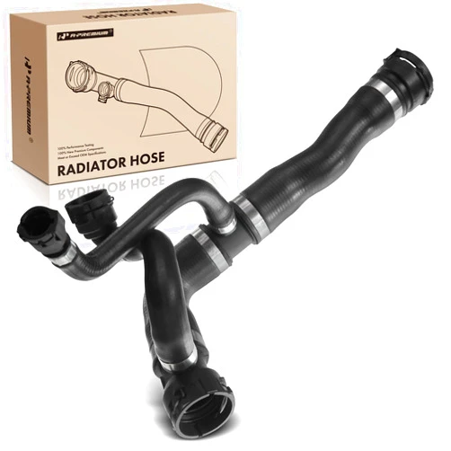 A-Premium Upper Radiator Coolant Hose Compatible with BMW E60 525i 2004-2005 L6 2.5L, E60 530i 2004-2005 L6 3.0L, Gas Sedan, Automatic Transmission, Replace# 17127519255