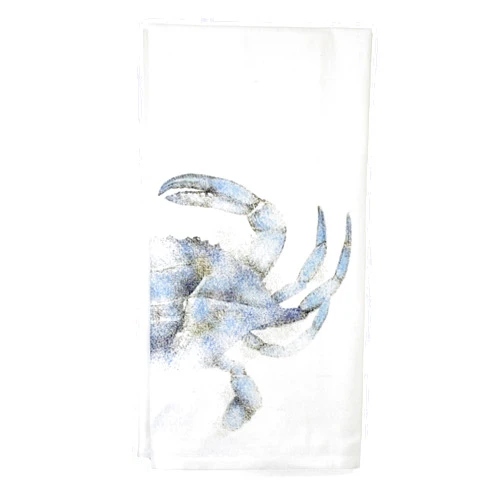 Mary Lake-Thompson Montgomery Street Blue Crab Cotton Flour Sack Dish Towel