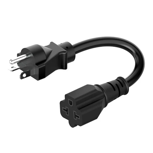 ADCAUDX 1Ft Nema 5-20P Extension Cord-12AWG Nema 5-20 Heavy Duty Extension Power-Cable,Nema 5-20P to 5-15R/20R,5-20P to 6-15R/20R 20 AMP T-Blade Adapter-Cable,20A 125V to 20A 250V Plug Adapter Cord