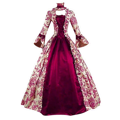 LEHOZIHEQ Victorian Dress for Women 1800s Medieval Renaissance Dress Flare Sleeve Vintage Dress Cocktail Ball Gown