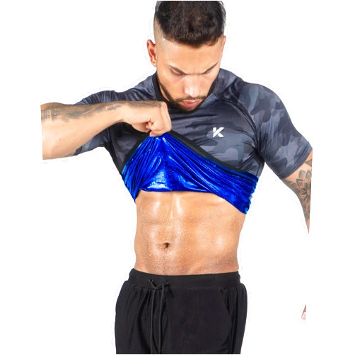 Kewlioo Sauna Shirt for Men - Heat Trapping Sweat Vest, Sauna Suit For Men, Compression Workout Sweat Suit for Gym, Workouts