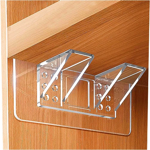 Jaxbo 12 Pcs Punch Free Shelf Support Peg，Self Adhesive Support Shelf Bracket，Strong Load Bearing for Shelves Kitchen Cabinet Book Closet