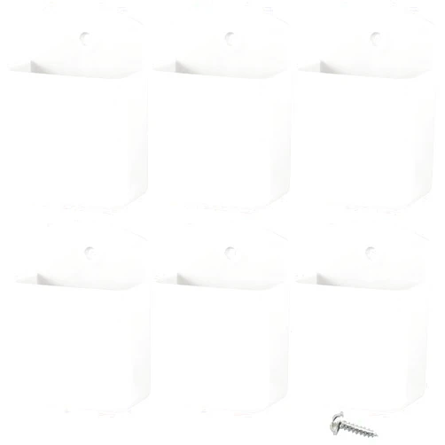 KAKAMINA Remote Control Holder Wall Mount 6pcs,TV Remote Holder with Screws,Self Adhesive Pen Holder for Wall, Suitable for TV Remote Controls, Pens, Keys, Toothbrushes (White)