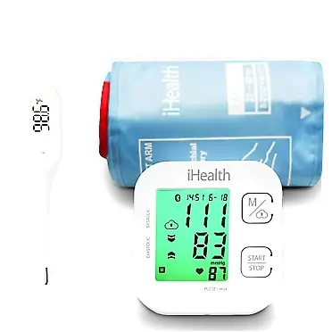 iHealth Track Wireless Blood Pressure Monitor and iHealth PT1 Oral Thermometer