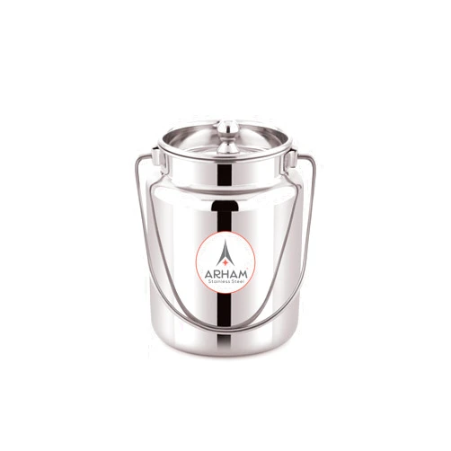 Arham Stainless Steel Barni/Akhand Barni/Jointless Milk Can/Milk Barni/Oil Can/Steel Milk Container(with InnerLid) (750ML)