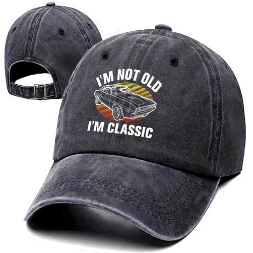 ZHANTUONE I'm Not Old I'm Classic Funny Retro Washed Cotton Baseball Cap, Adjustable Lightweight and Breathable Unisex Hat Outdoor Accessories, Retirement Gifts for Father's Day Dad Grandpa Grandfather Husband