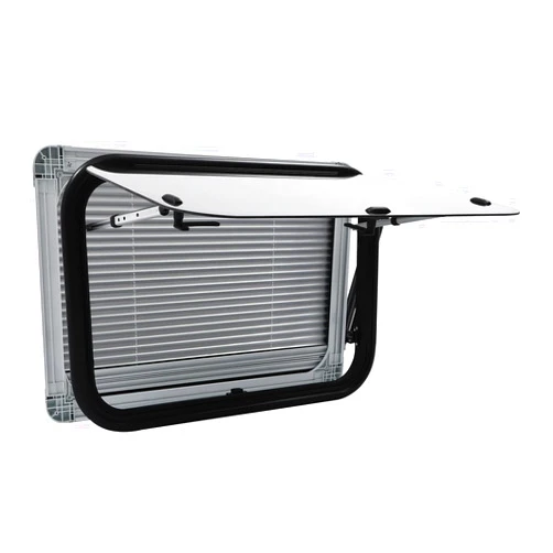 LIAPDG RV Push Out Window, RV Exit Window RV Emergency Exit Window with 3 Handles for Trailers, Pickup Trucks, Conversion Vans for 30 MM Thickness Walls 65° Window Opening Rectangular