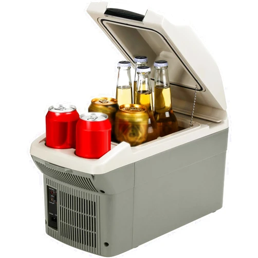 PUNEDA 12V Car Refrigerator Cooler/Warmer 8 Quart (9L) 40℉~140℉,12 Volt DC &110V AC, Electric Car Fridge Portable Compact Camping Cooler Thermoelectric 12V Small Fridge for Car, RV, Camping (Grey)