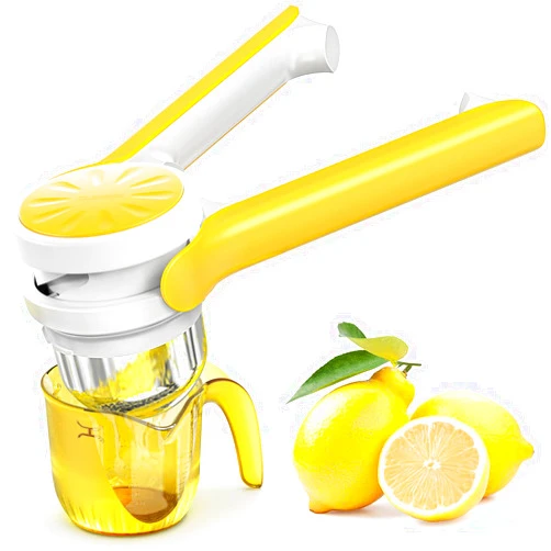 AIRSAND Lemon Squeezer, Hand Juicer Heavy Duty Lemon Lime Squeezer, Easy Extraction Manual Citrus Juicer, Including Measuring Cup…