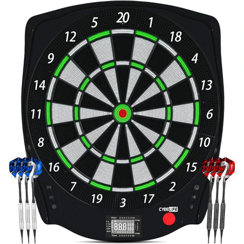 CyeeLife Electronic Dartboard with Soft Darts and Extra Accessories,8 Players&34 Games&255 Variations