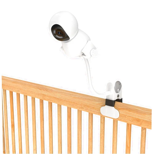 Vebiso Baby Monitor Mount - Universal Adjustable Monitor Flex Stand for Hello Baby, Nanit Pro, Infant Optics, VTech & Most Baby Monitors - Detachable Arm Camera Clip Mount with Cute Stickers for Crib