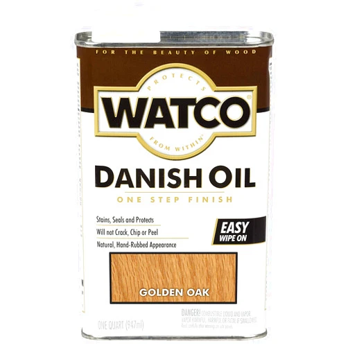Rust-Oleum Watco 65141 Danish Oil Wood Finish, Quart, Golden Oak