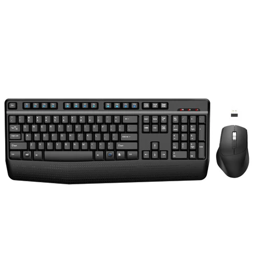 EDJO Wireless Keyboard and Mouse Combo, EDJO 2.4G Full-Sized Wireless Ergonomic Keyboard with Wrist Rest, 3 Adjustable DPI Optical Mouse, for Computer/Laptop/PC/Windows/Mac