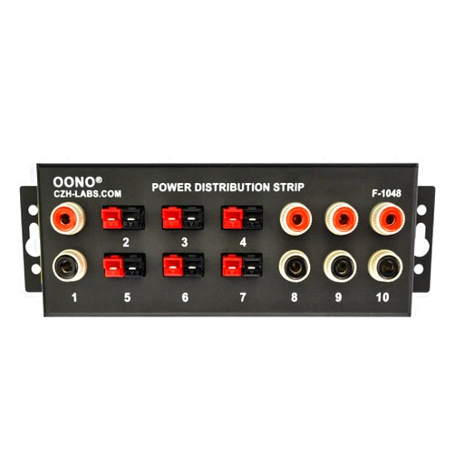 OONO Banana Jack and Power Pole 10 Outlet DC Power Distribution Strip Box