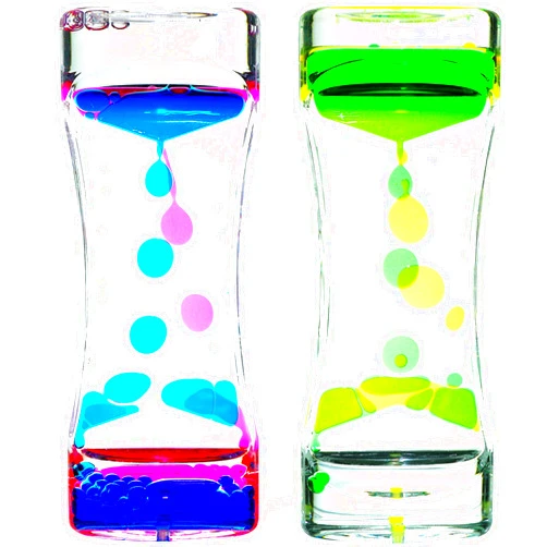 Big Mo's Toys Liquid Motion Bubble Timer - Rectangular Sensory Relaxation Water Toy - Assorted Colors, 1 Piece by Big Mo's Toys
