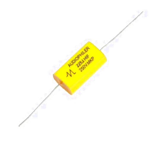 Fielect Film Capacitor 12uF 250V DC Round Axial Lead Type Polypropylene Capacitors for Audio Divider Yellow