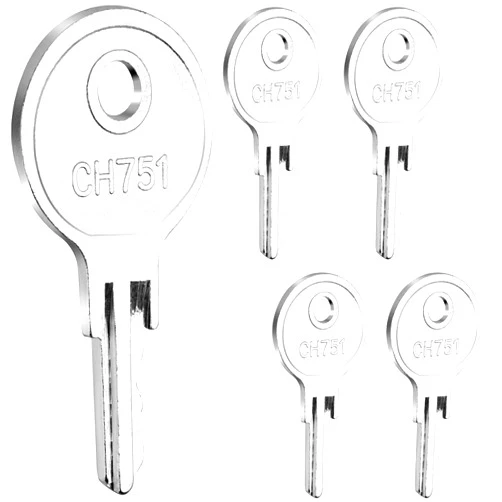 Siapupy 5 Pcs CH751 Key, Siapupy Universal CH751 Replacement Keys, RV Keys for Camper Door Locks, Rv Storage Locks, Campers Storage Cabinets, Door Lock T-Handles, Locks Carts Shells, Tool Boxes