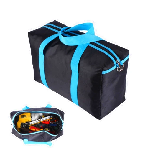 BLIRITEL Wide Mouth Tool Bag, Heavy Duty Tool Bag for Men, High Capacity Tool Tote Bag for Electricians, Multipurpose Power Tool Bag Organizer for Mechanics Carpenters (16 Inch)