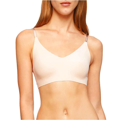 Calvin Klein Women's Invisibles Comfort Lightly Lined Seamless Wireless Triangle Bralette Bra