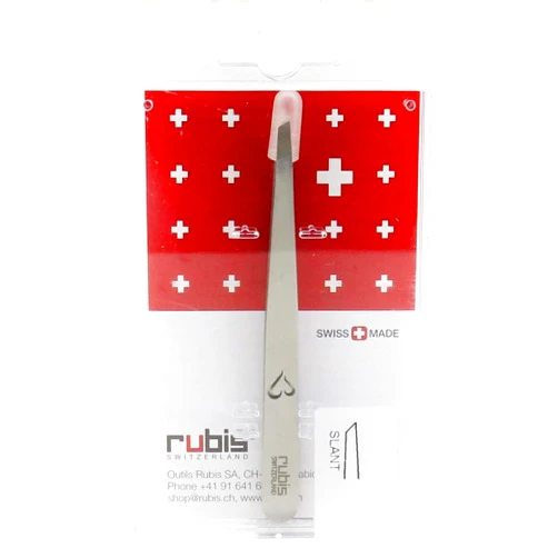 Rubis Switzerland Classic Slant Tip With Heart Tweezer 1K102H