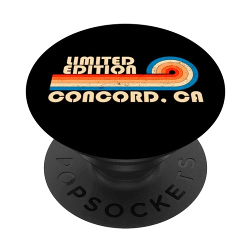 Retro City Matching Family Team 80s 90s Style Look CONCORD, CA City Pride Hometown Retro Vintage PopSockets Standard PopGrip