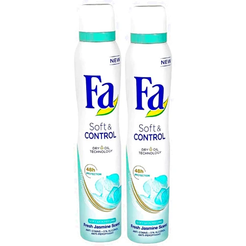 Generic Economy size 200ml/6.7 ounces Fa 48h Deodorant Spray for Men & Women (2 Packs) (Soft & Control)