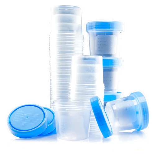 Maxicare Caremax Supply Specimen Cups with Lids-Leak Proof Lid- High Quality Latex Free Polypropylene Plastic- Non-Sterile- 25 4oz Specimen Jar