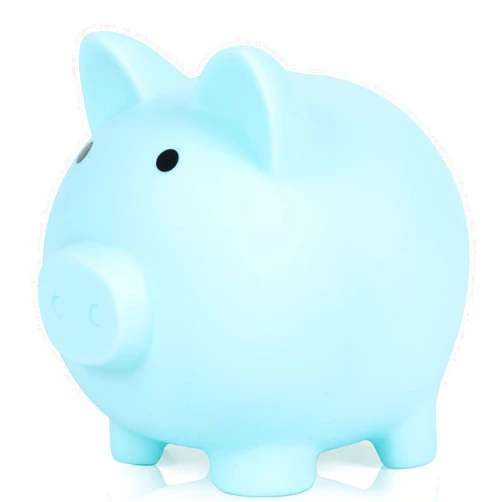 H&W Mini Piggy Bank, Plastic Coin Bank, Unbreakable Money Banks, Cute Piggy Banks, Best Birthday Gifts Home Decoration（Blue