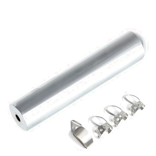 Alnicov Stainless Steel Tone Bar Guitar Lap Slide Solid Roundnose Tone bar with 3 Finger Pick + 1 Thumb Pick for Guitar Bass(Chrome)