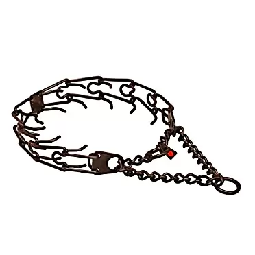Herm Sprenger pinch dog collars Herm Sprenger Black Stainless Steel Ultra-Plus Prong Collar for German Shorthaired Pointer with Center-Plate and Assembly Chain - 3.2 mm x 23 inches