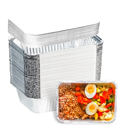 Findful Aluminum Pans with Lids (50-Pack, 8.5