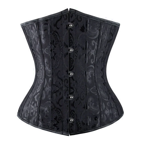 Charmian Women's Double Heavy Spiral Steel Boned Underbust Waist Cincher Corset